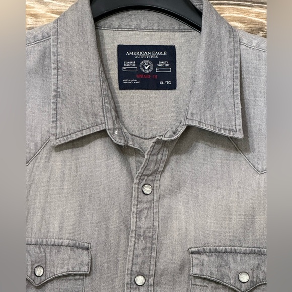American Eagle men’s western shirt, vintage fit, X-Large, snap buttons - Picture 8 of 13